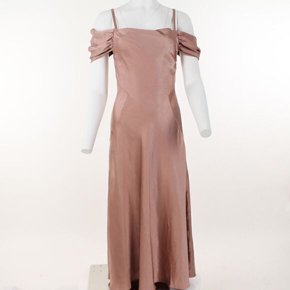 Ted Baker Esta Cold Shoulder Cowl Front MIDI Slip Dress - Picture 2 of 5